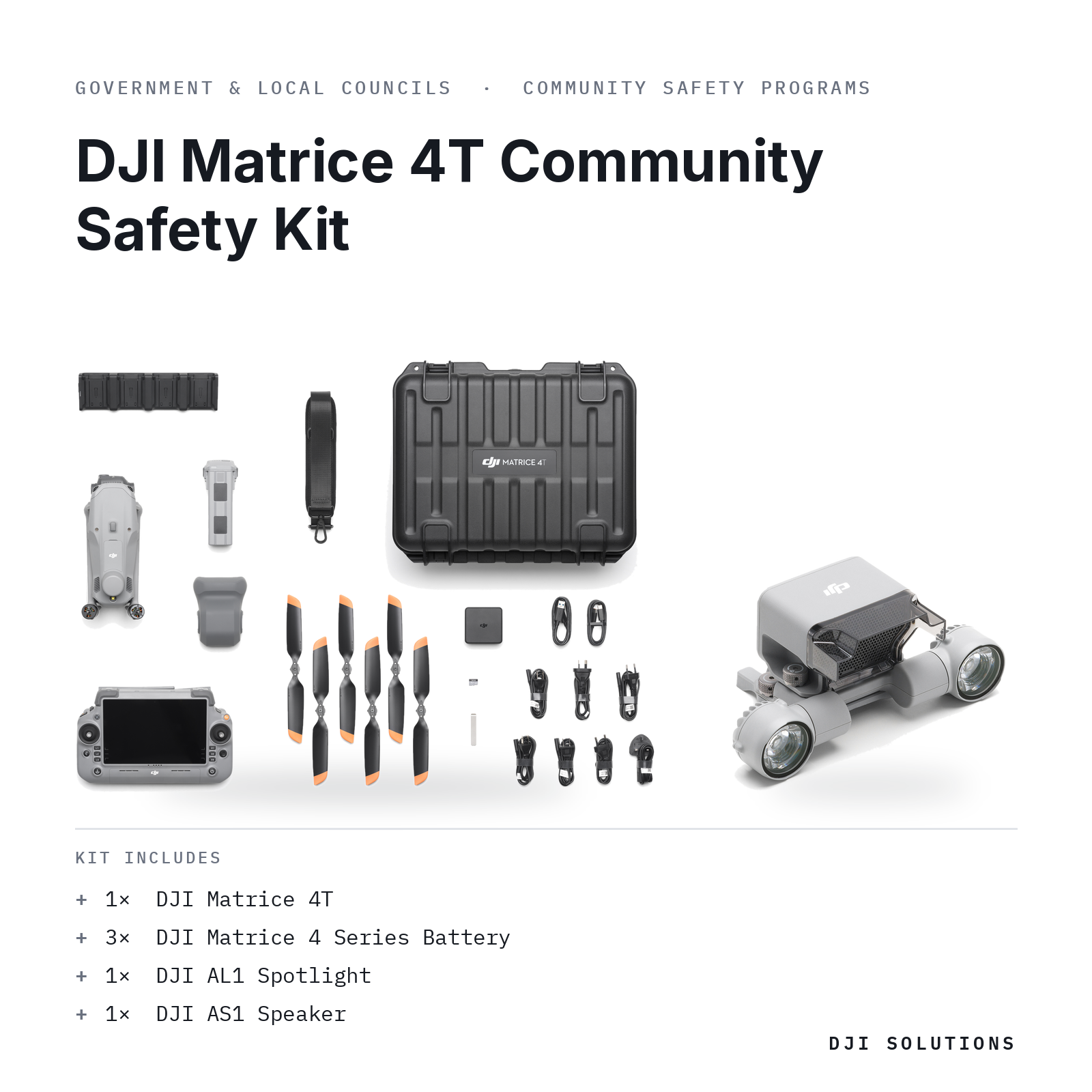 DJI Matrice 4T Community Safety Kit — kit contents graphic